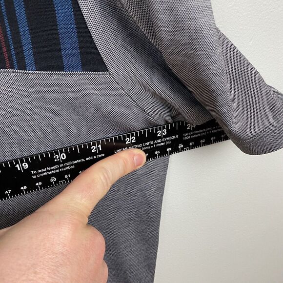 Travis Mathew Mens Extra Large XL Gray Cotton Blend Golf Polo Color block Active - Picture 4 of 10